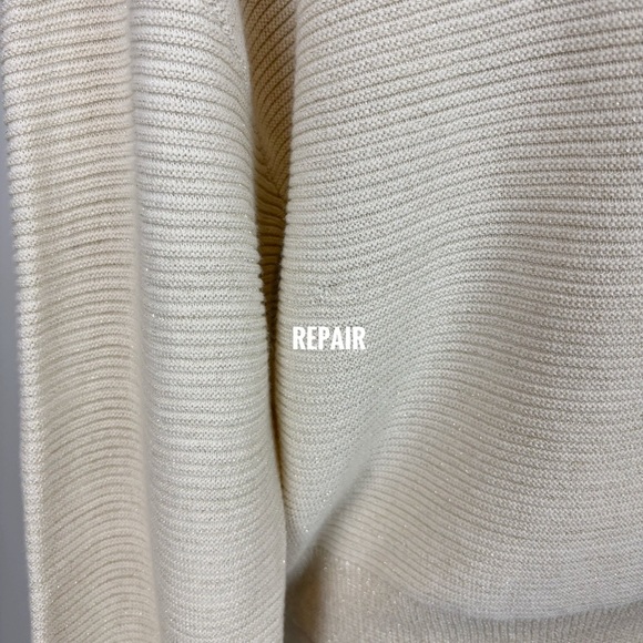 BCBGENERATION x REVOLVE Mock Neck Cutout Sweater in Ivory Champagne Size L - Picture 4 of 10